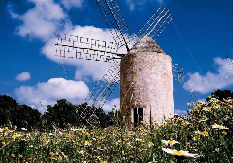 Explorando la belleza de los molinos tradicionales en la isla de Formentera