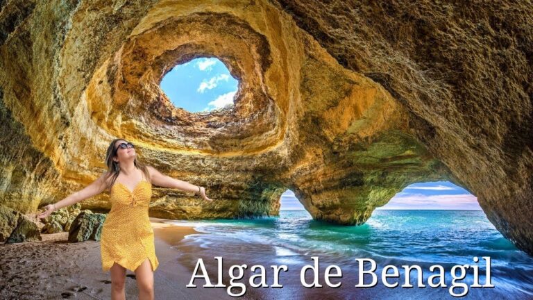 Explorando la mágica Cueva de Benagil en el Algarve portugués.